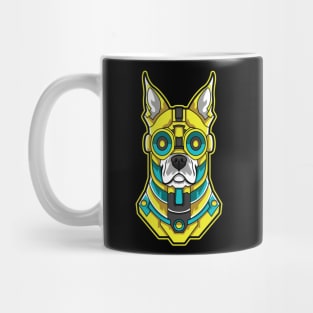 cyborg dog illustration Mug